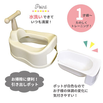 永和 ベビーポッティ ブラウン 取っ手付きおまる【送料無料 沖縄・一部地域を除く】